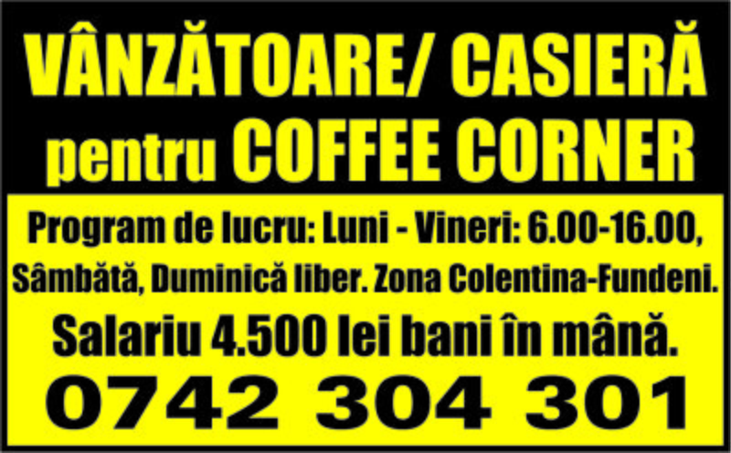 Vanzatoare/casiera,